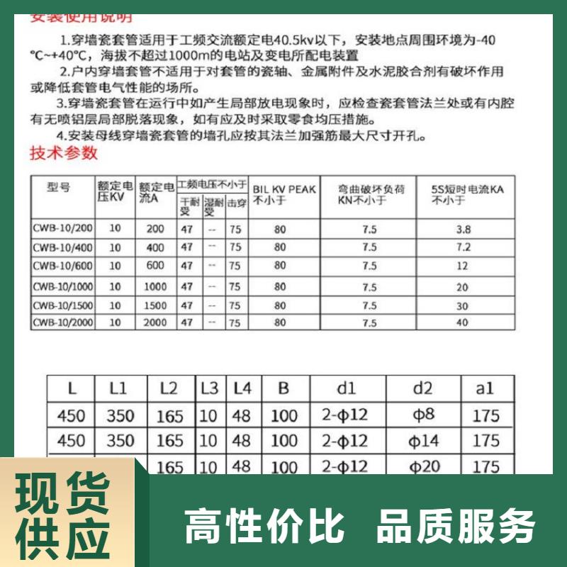 交流穿墙套管CWWL-20/1600-4品质不将就