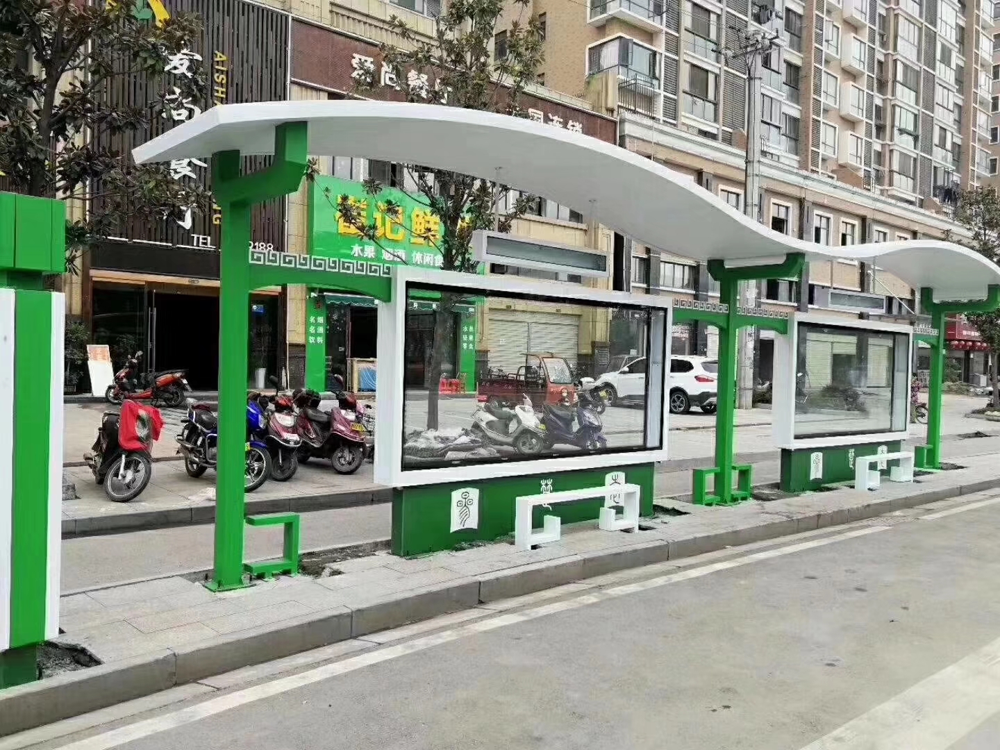 異型廊架公交站臺候車亭品質(zhì)過關(guān)大庫存無缺貨危機(jī)