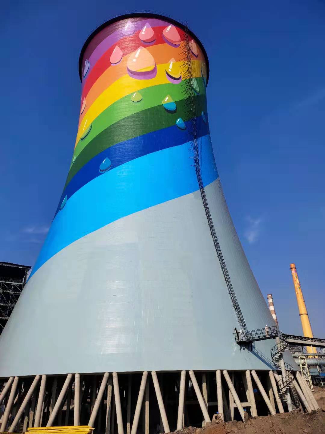 張家口市涼水塔彩繪美化繪畫