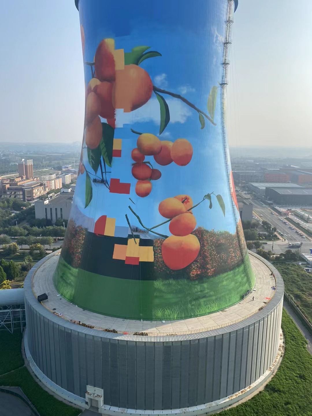 漳州市彩繪涼水塔美化圖片