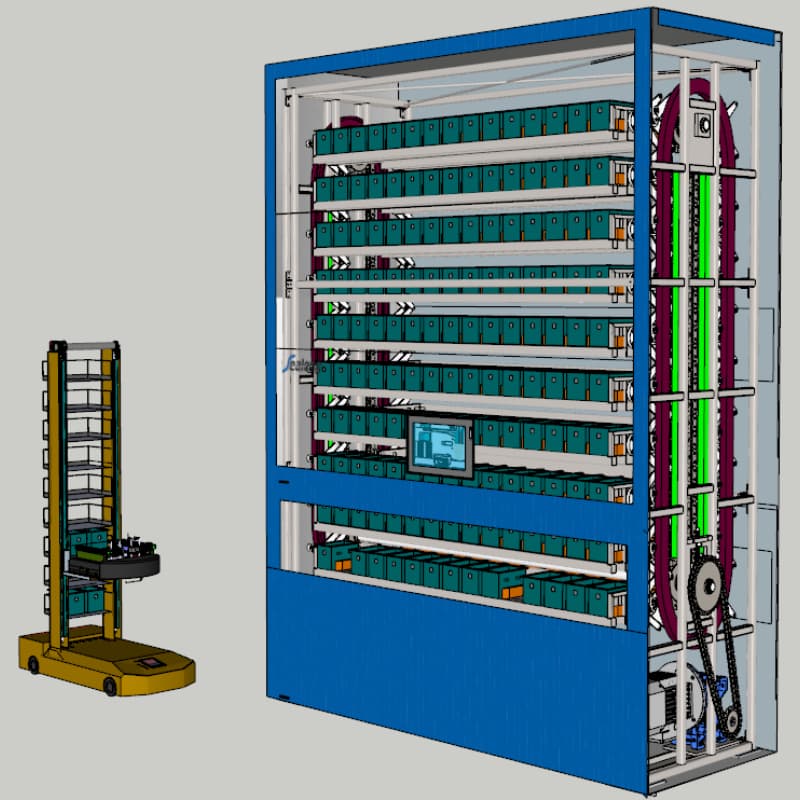 北安自動升降柜水平回轉(zhuǎn)貨柜客戶好評