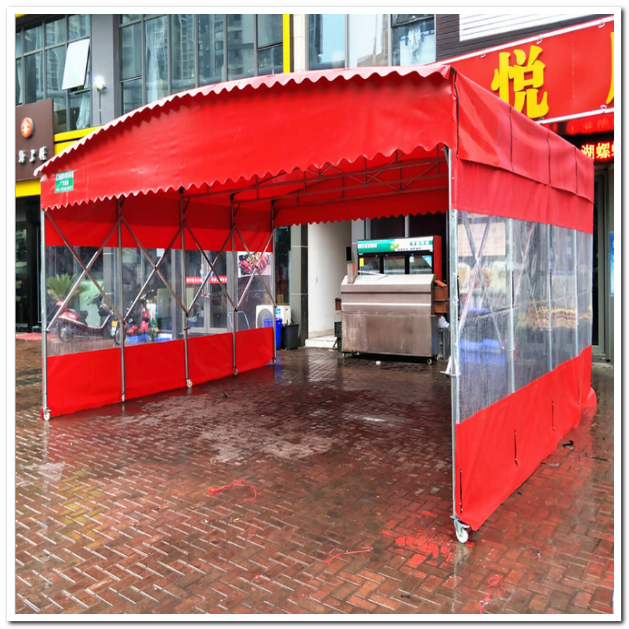 紅橋區(qū)伸縮式汽車篷/紅橋區(qū)小區(qū)商場(chǎng)擋雨電動(dòng)車棚