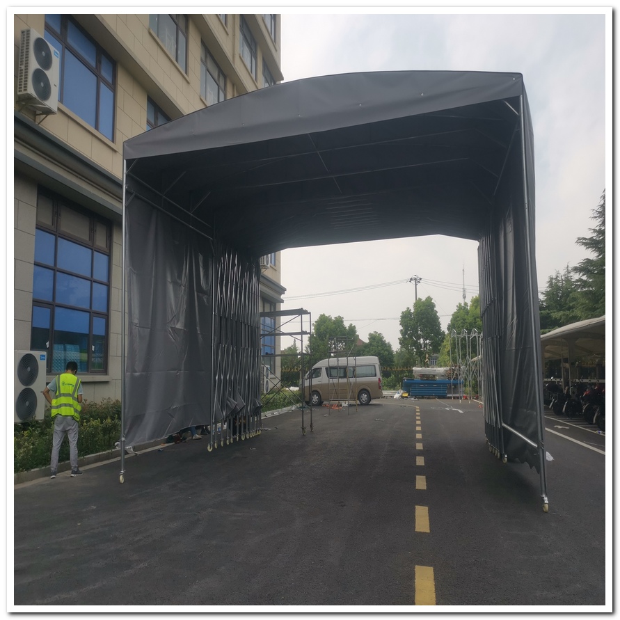 電白縣定制雨棚推拉棚維修、安裝