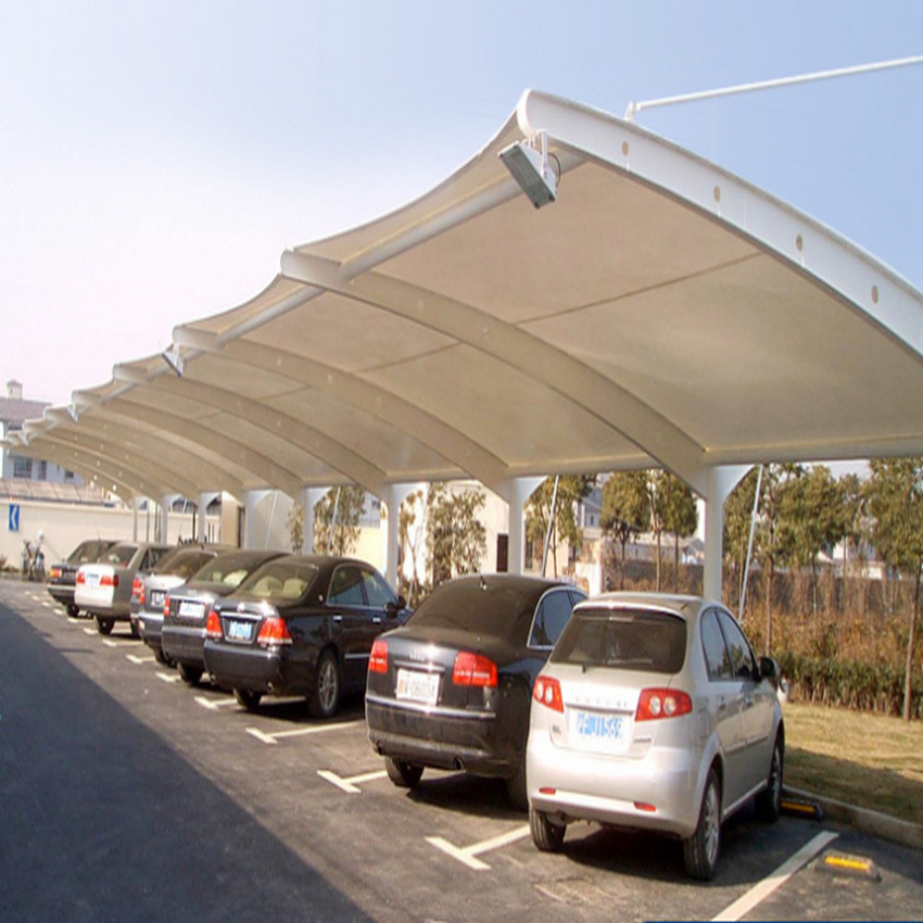 金平移動(dòng)伸縮車篷/金平膜結(jié)構(gòu)車棚廠家