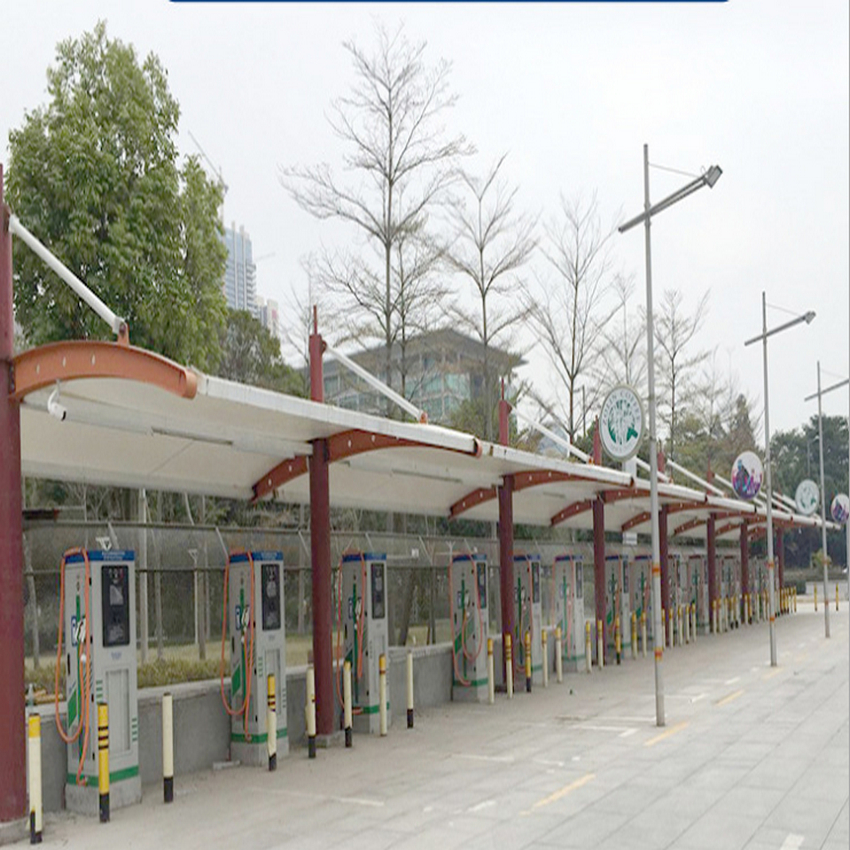 新能源充電篷/張拉膜車棚搭建