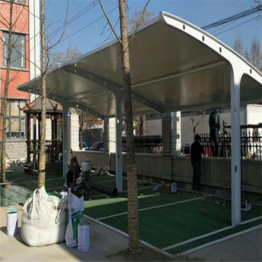 移動(dòng)伸縮車篷/張拉膜車棚搭建