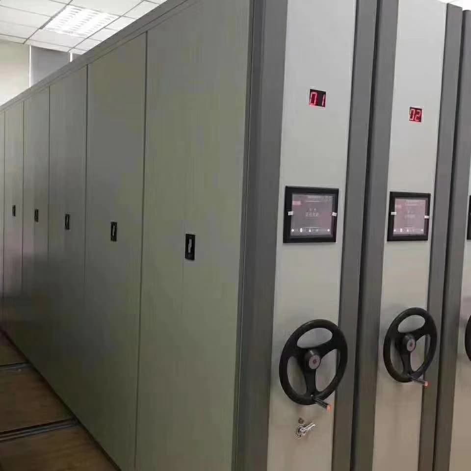 大連檔案室密集架廠家來廠考察