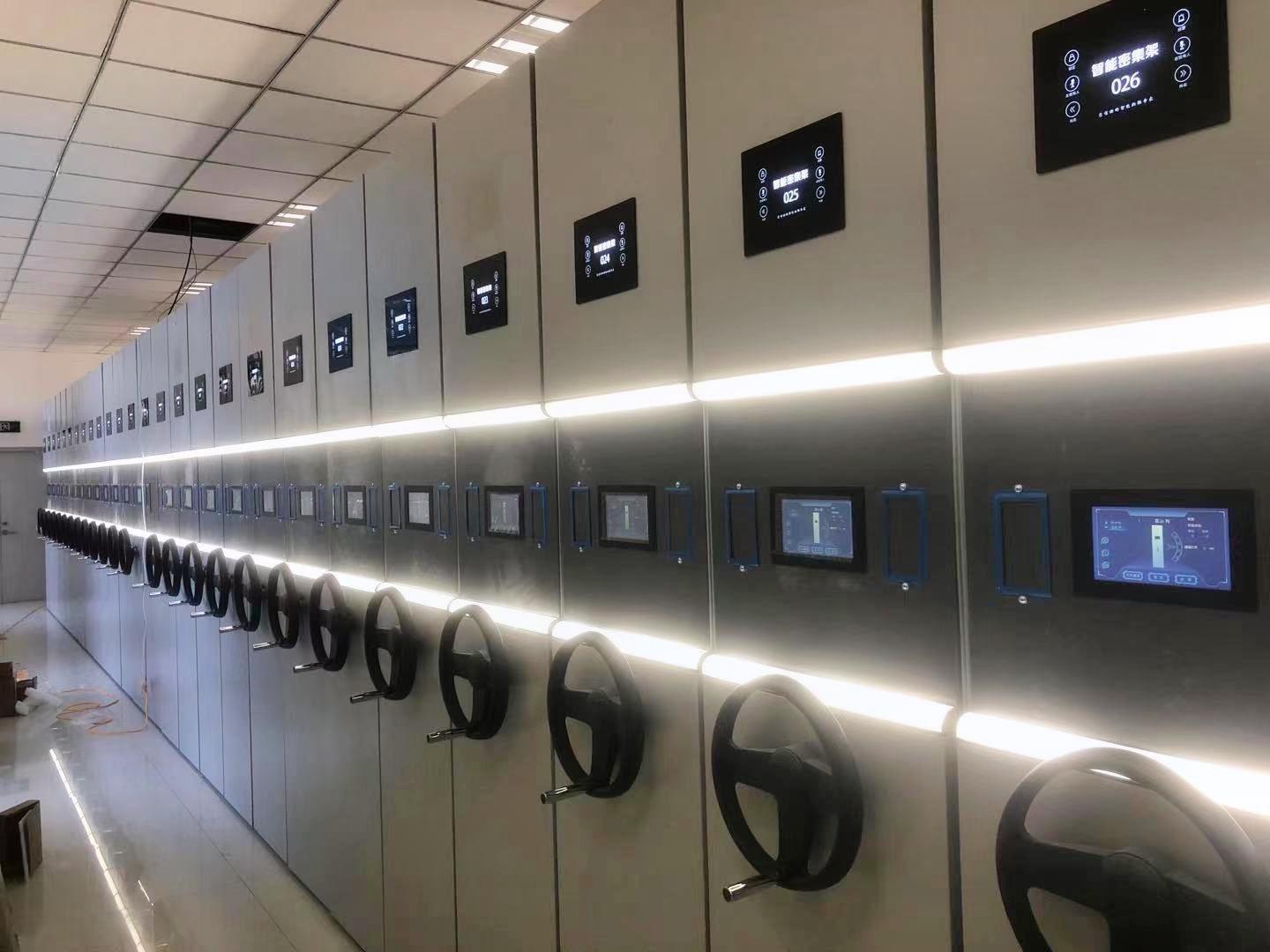 山丹密集架 密集柜檔案庫房智能一體化管理系統(tǒng)質(zhì)檢合格發(fā)貨